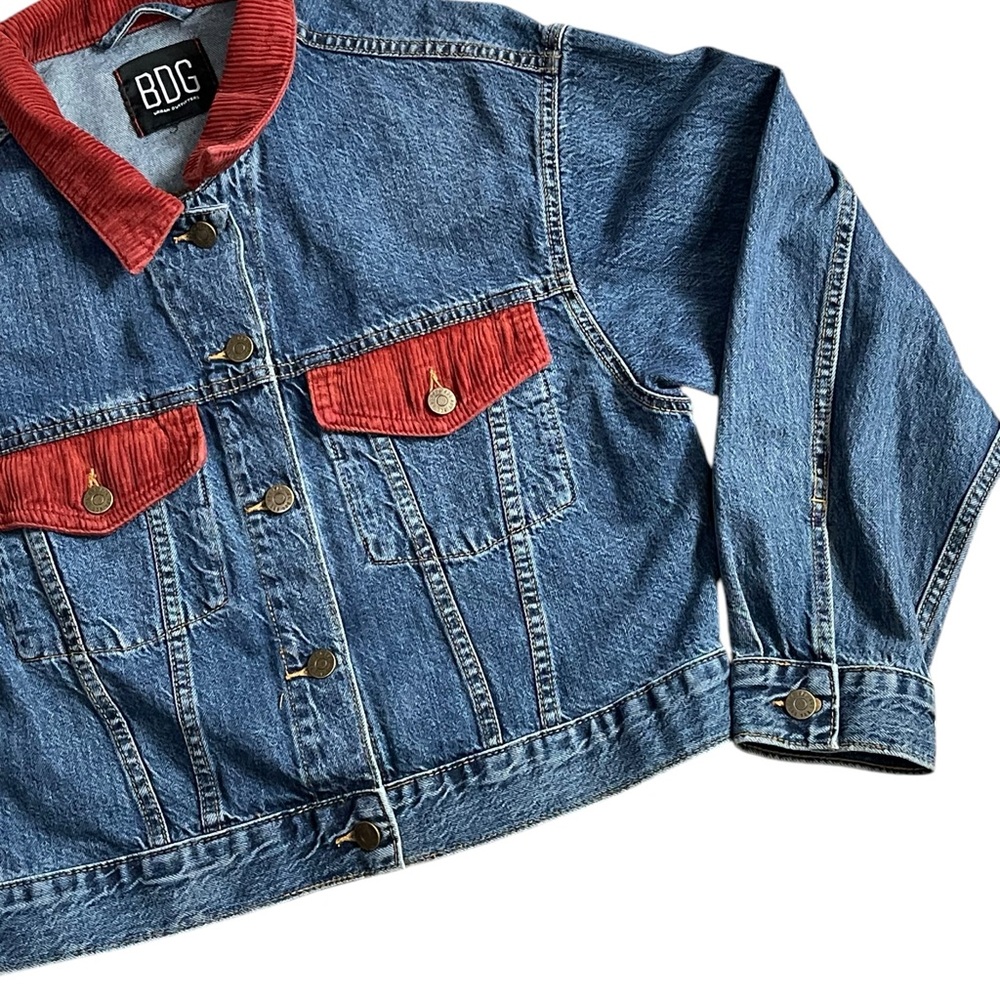 BDG Urban Outfitters Denim Jacket Crop Knit Back check measurements for size - Picture 5 of 9